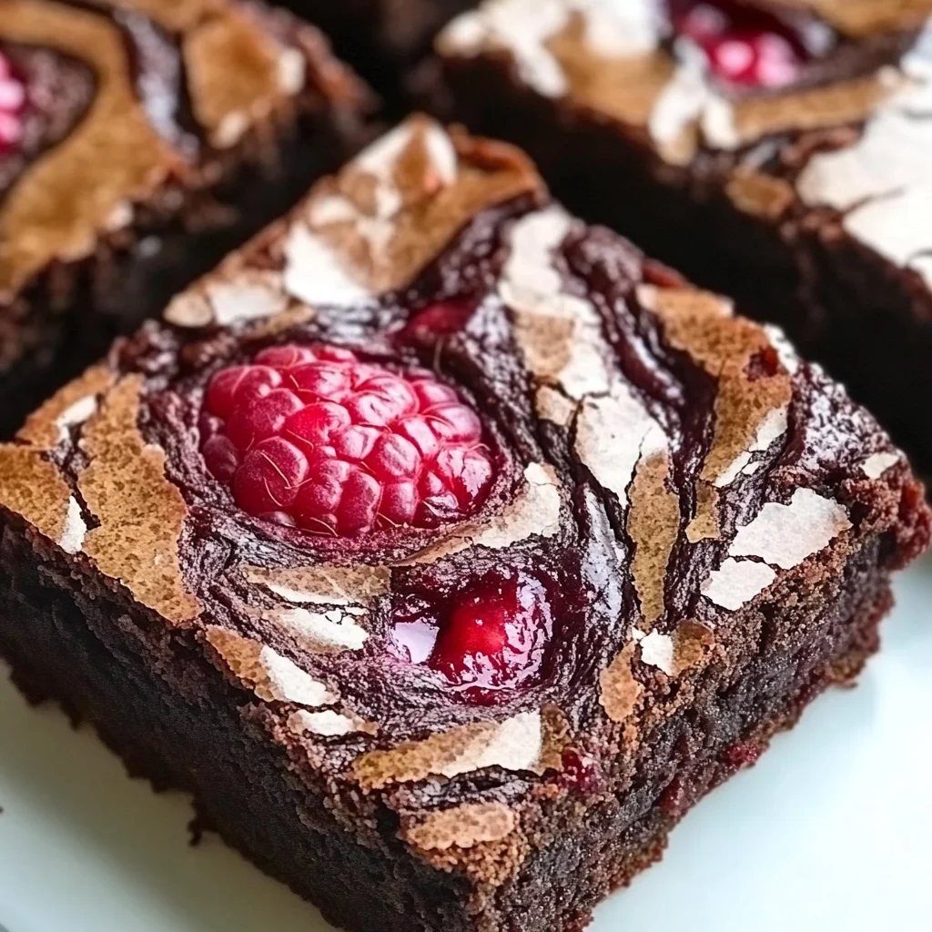 Decadent Raspberry Swirl Brownies