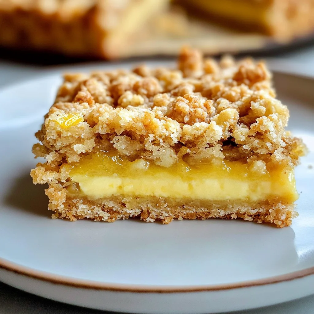 Lemon Oatmeal Crumble Bars