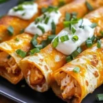 Baked Buffalo Chicken Taquitos