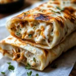 Cheesy Garlic Chicken Wraps Recipe