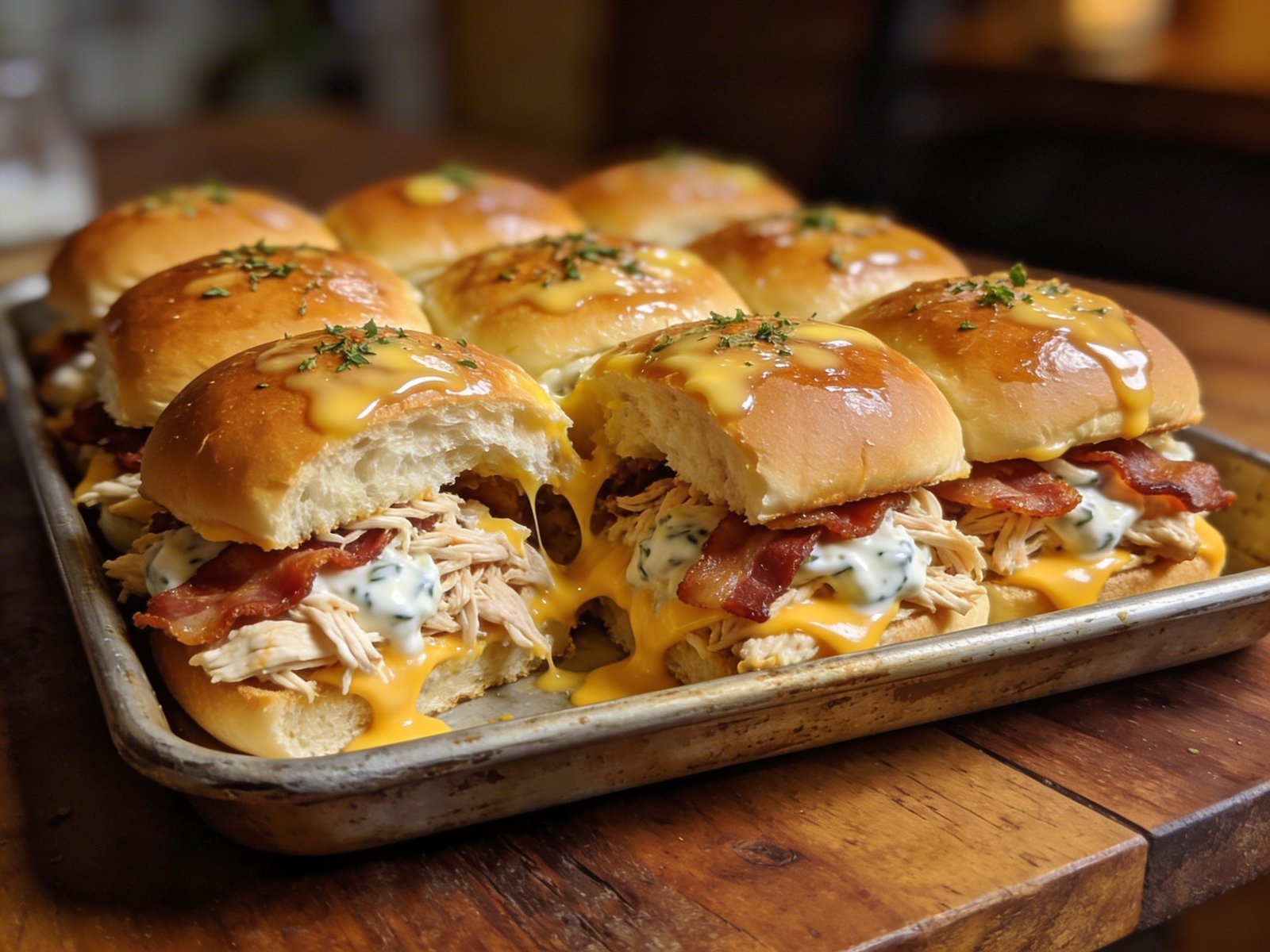 Chicken Bacon Ranch Sliders