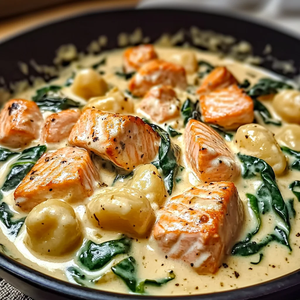 Cremige Lachs-Gnocchi für ein schnelles Abendessen