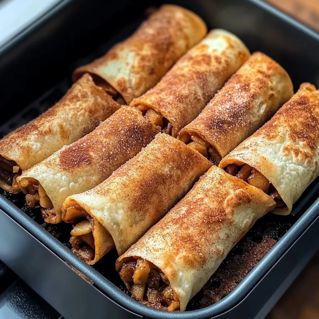 Easy Air Fryer Apple Pie Taquitos