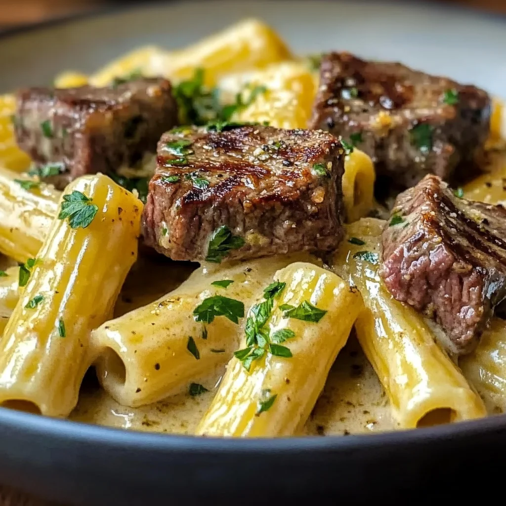 Garlic Butter Steak Rigatoni (Easy & Creamy Family Favorite)