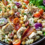 High Protein Bacon Ranch Pasta Salad - Homefoodkitchen