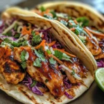 Honey Garlic Naan Chicken Tacos