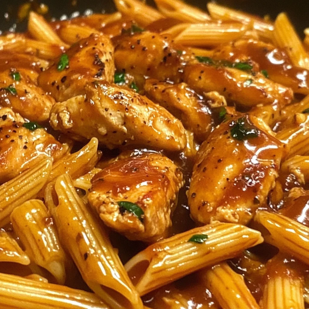 One-Pan Tangy Honey BBQ Chicken Penne