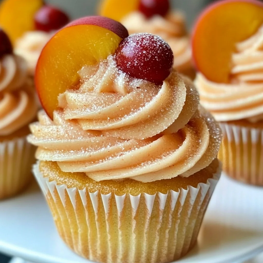 Peach Bellini Cupcakes