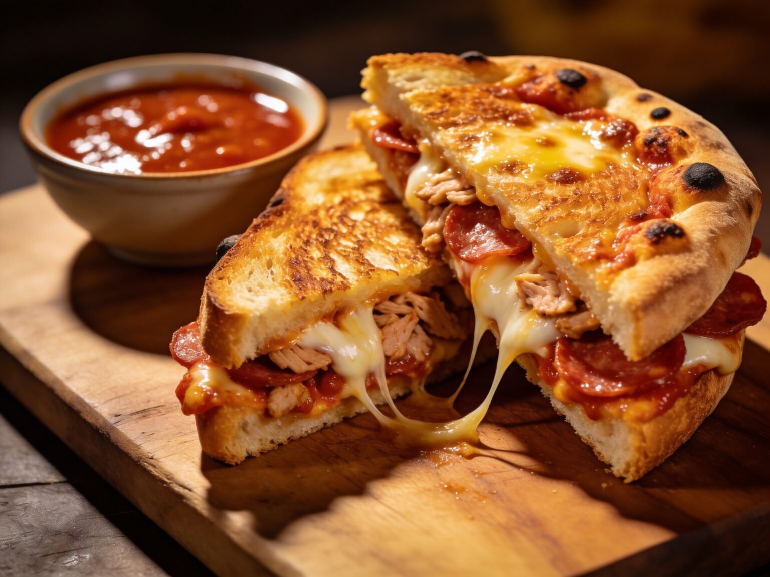 Pizza Grilled Cheese Sandwiches