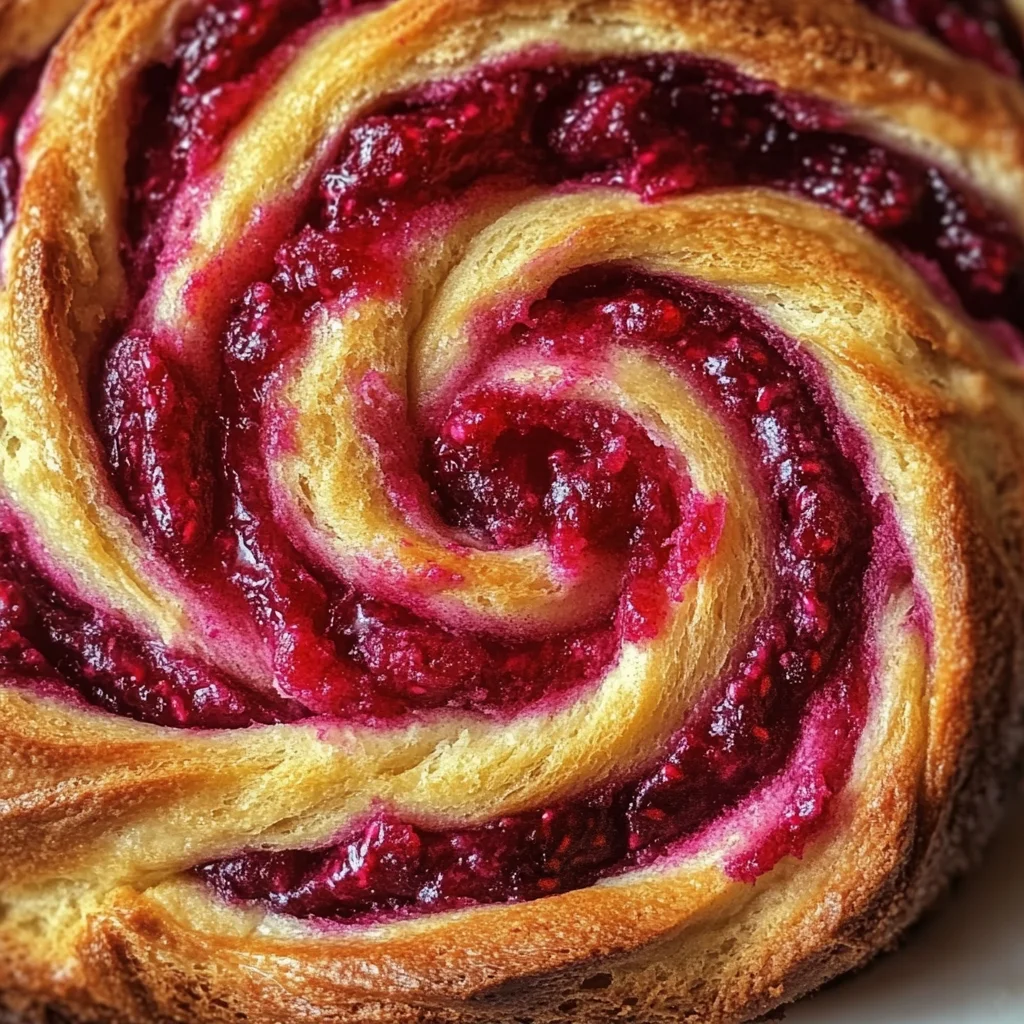 Raspberry Swirl Brioche Loaf