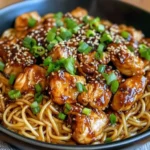Sticky Garlic Chicken Noodles: A Flavorful Delight!