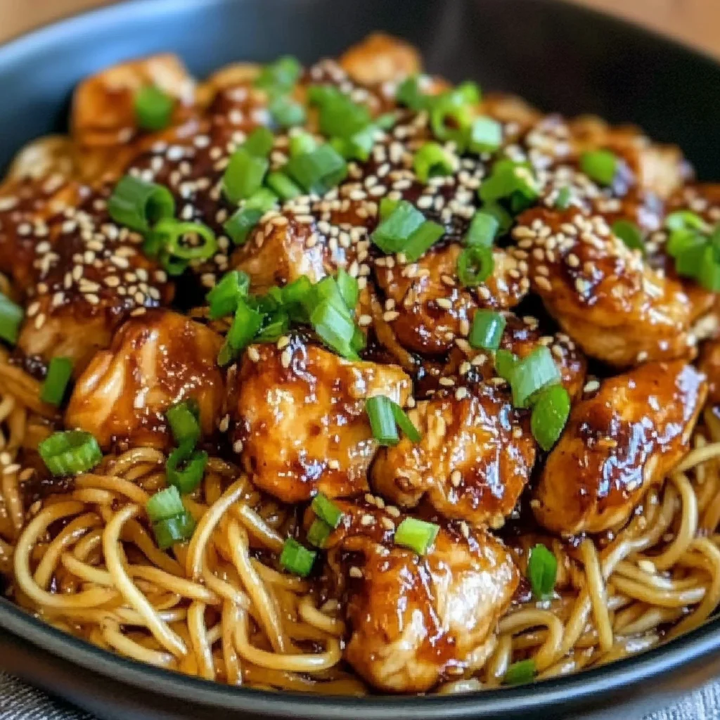 Sticky Garlic Chicken Noodles: A Flavorful Delight!