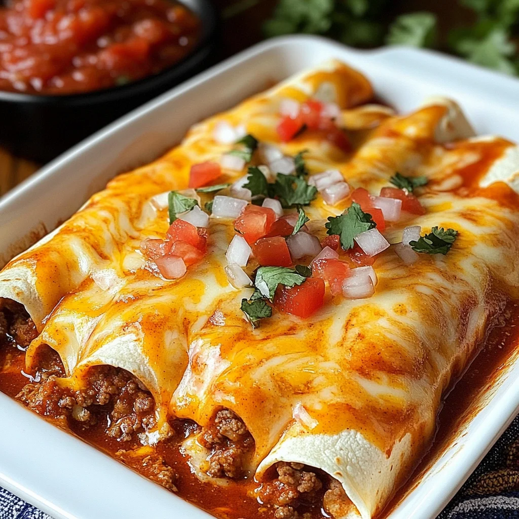 5 Ingredient Beef Enchiladas