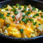 Cheesy Potato Egg Scramble