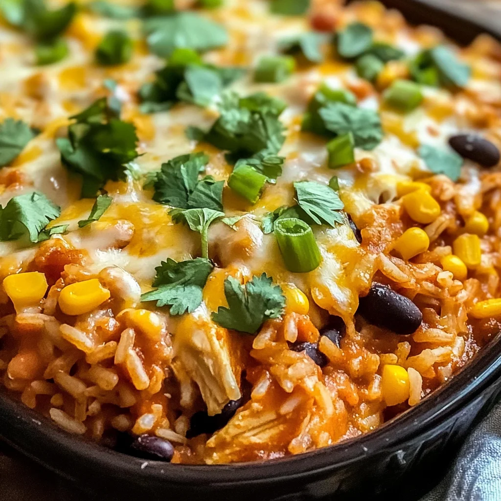 Chicken Enchilada Rice Casserole