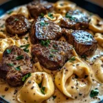 Cracked Garlic Steak Tortellini in Creamhouse Sauce Bliss