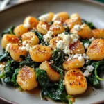 Crispy Gnocchi With Spinach And Feta