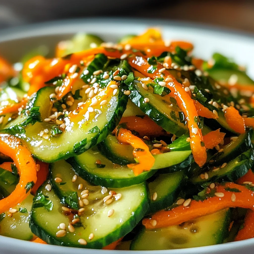 Cucumber Carrot Salad (15 Minutes, Big Crunch!)