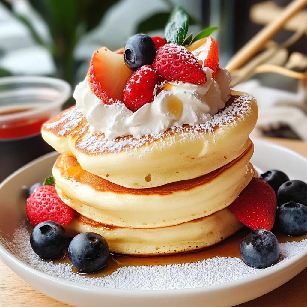Fluffy Japanese Soufflé Pancakes