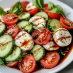 Fresh Cucumber Caprese Salad