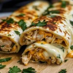 Low Carb Cheesy Garlic Chicken Wraps