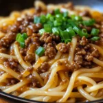 Mongolian Ground Beef Noodles