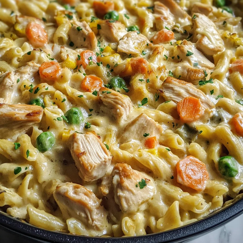 Quick Chicken Pot Pie Pasta