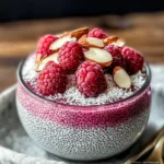Raspberry Chia Pudding Sweetened with Maple Syrup