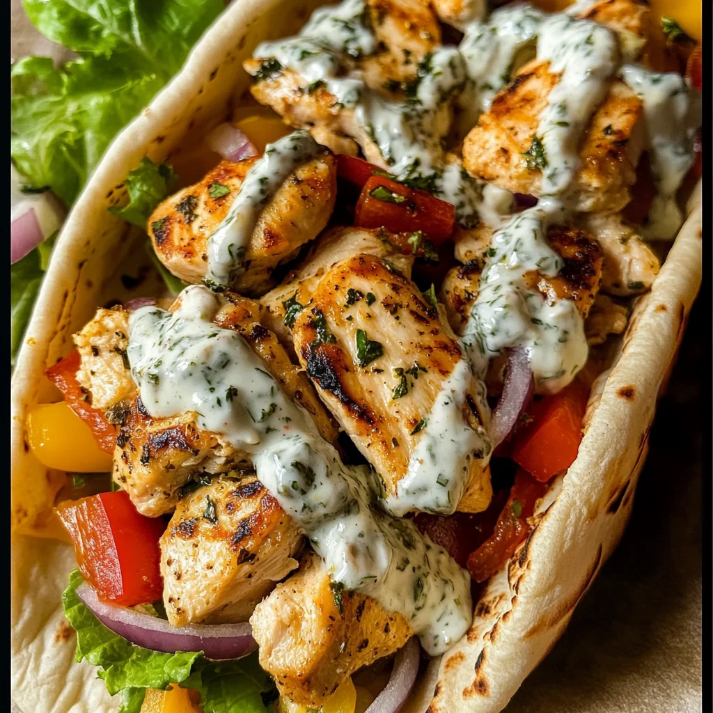 Sheet Pan Chicken Pitas with Herby Ranch Recipe