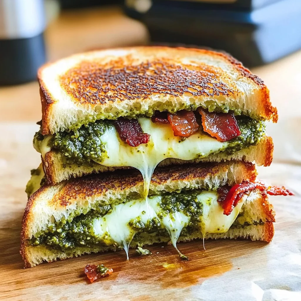 Sourdough Pesto Grilled Cheese