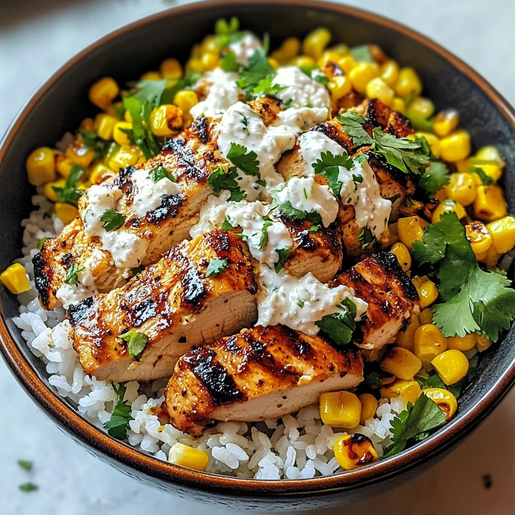 Street Corn Chicken Rice Bowl