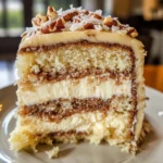 White German Chocolate Cake with Cheesecake Center