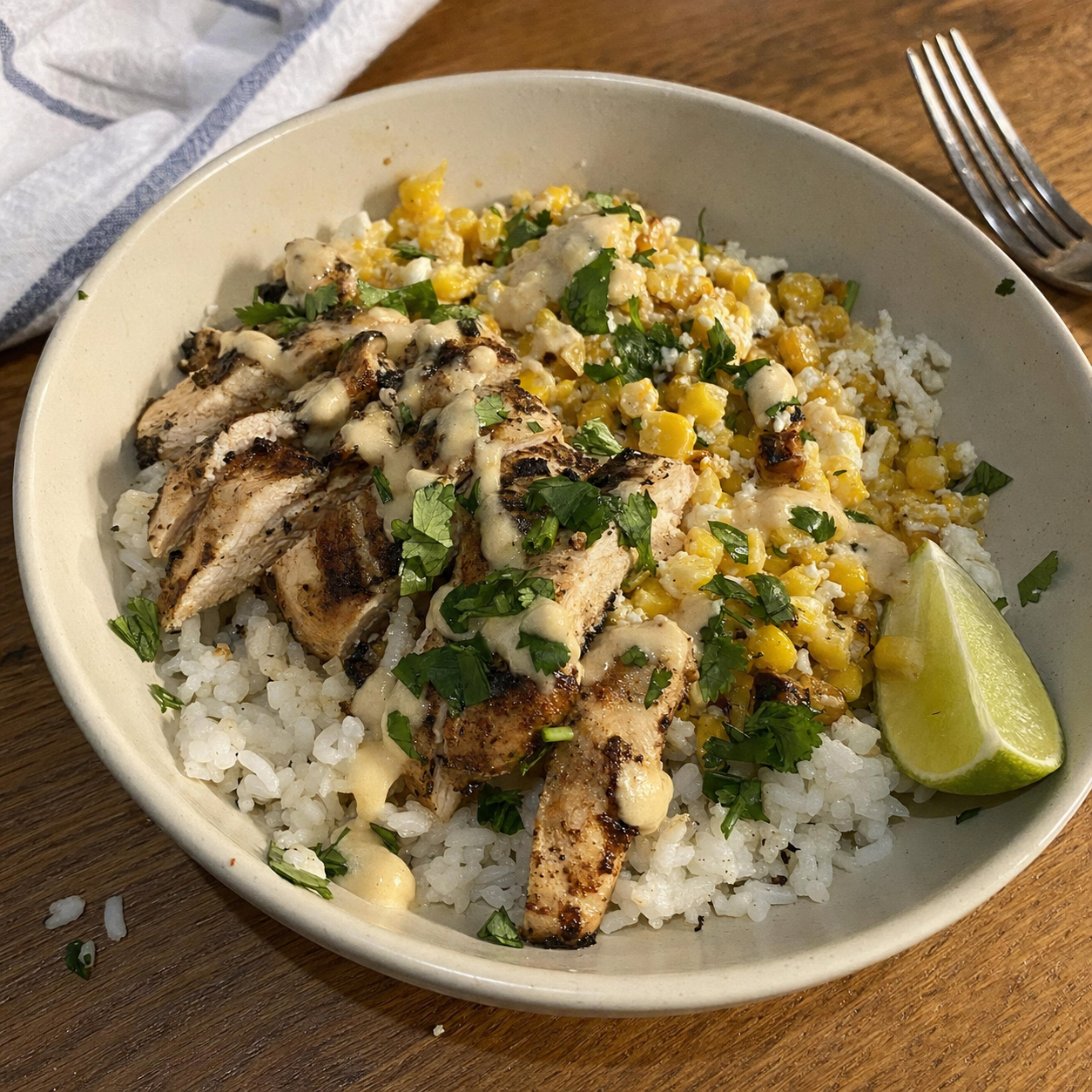 Tasty Street Corn Chicken Bowl