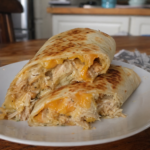Cheesy Garlic Chicken Wraps