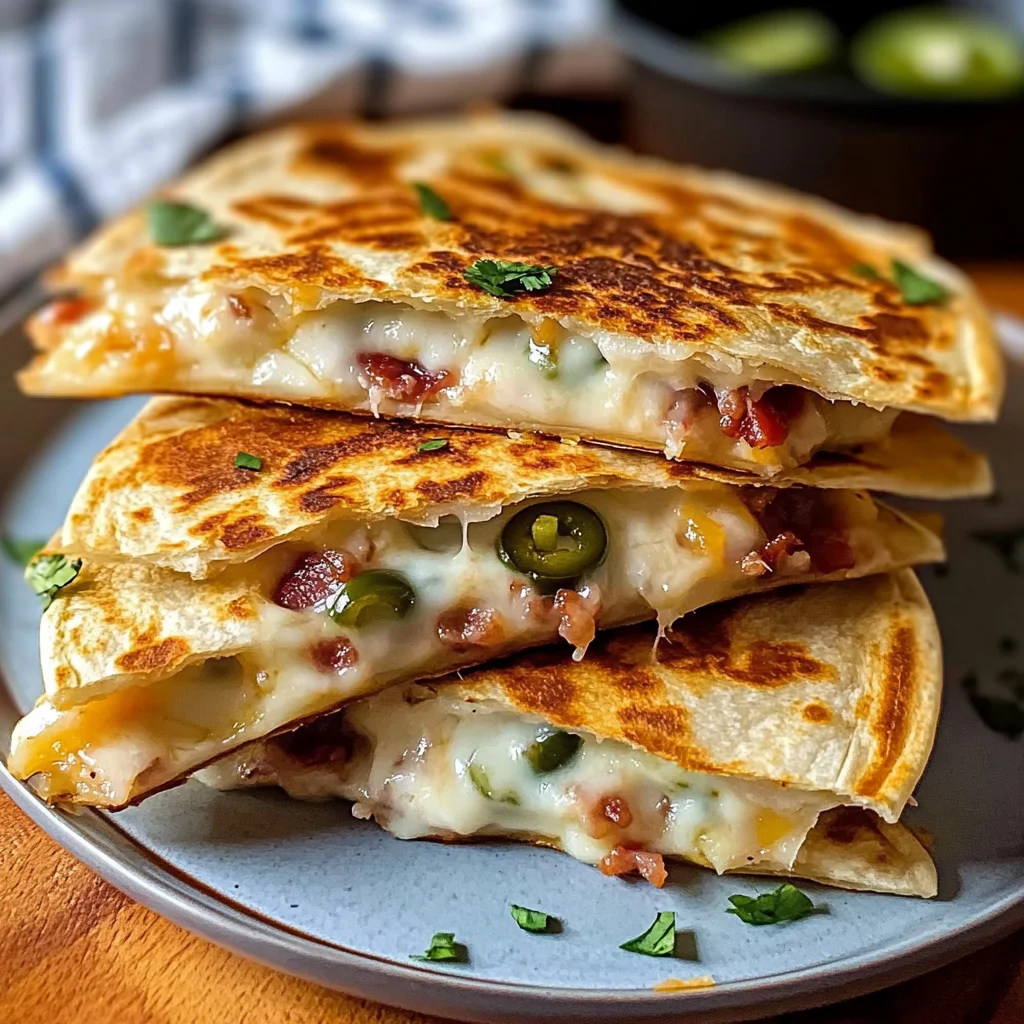 Bacon Jalapeño Popper Quesadillas