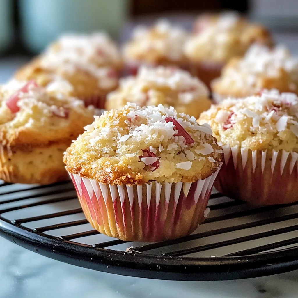 Best Rhubarb Coconut Muffins