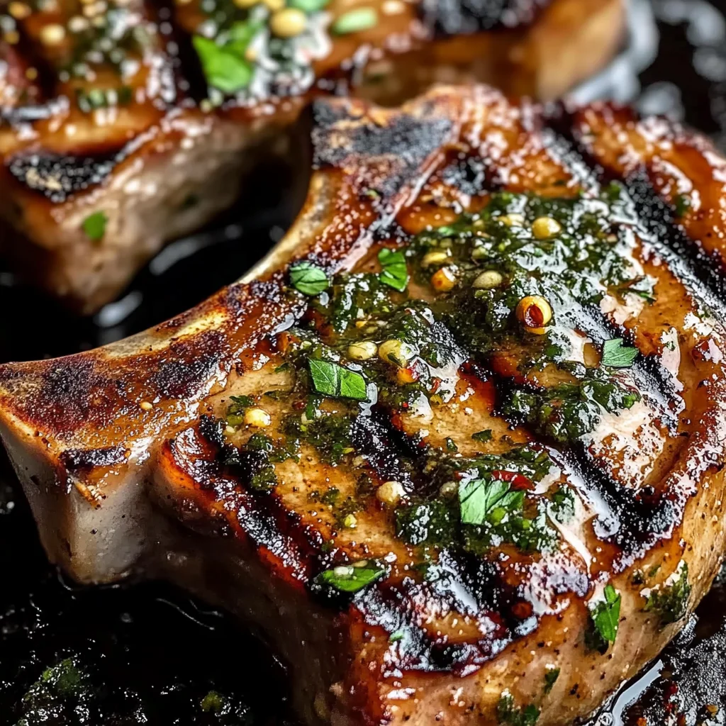 Classic Grilled Bone In Pork Chops