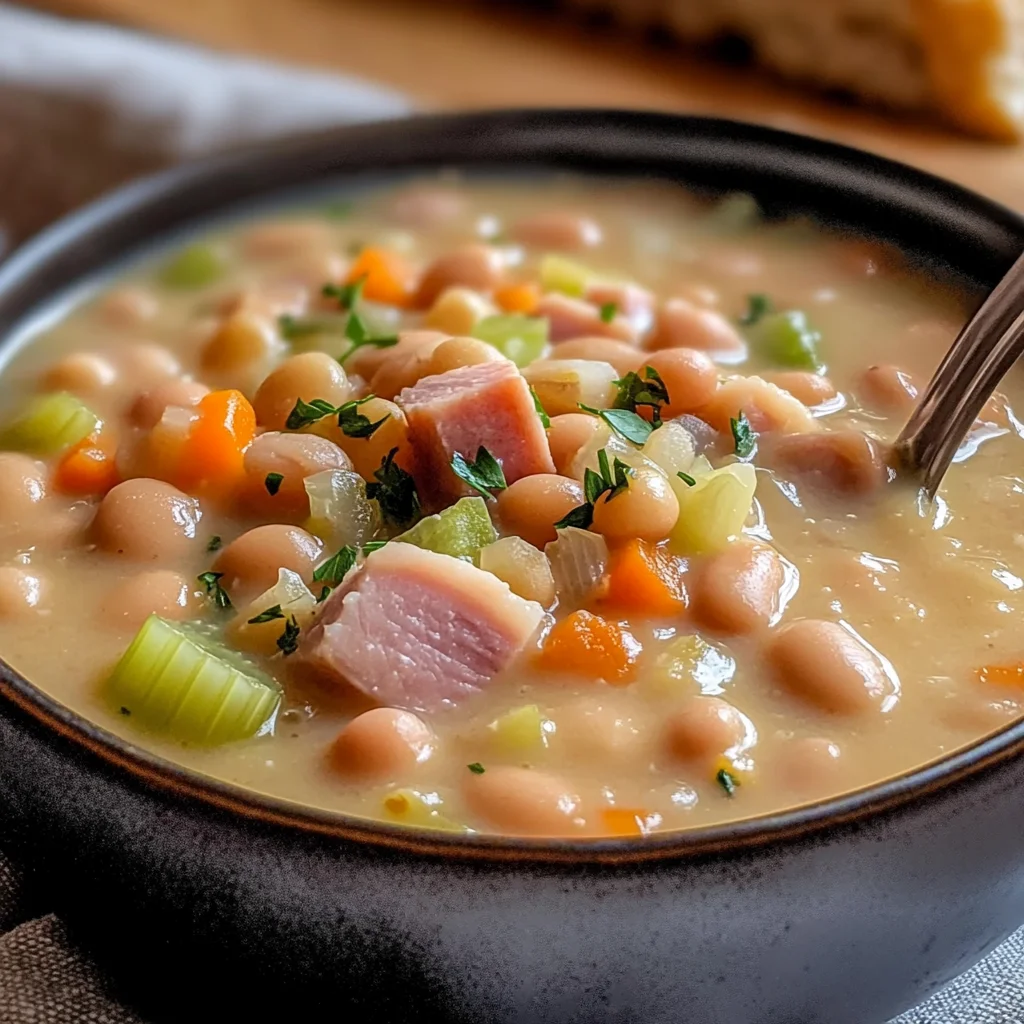 Cozy Up with Irresistible Ham and Bean Soup Delight