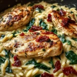 Creamy Chicken Spinach Orzo