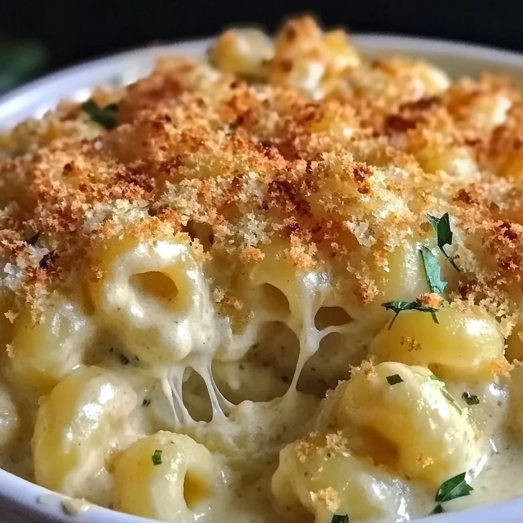Creamy Crockpot Mac and Cheese Recipe with 3 Cheeses and Crispy Panko Crust