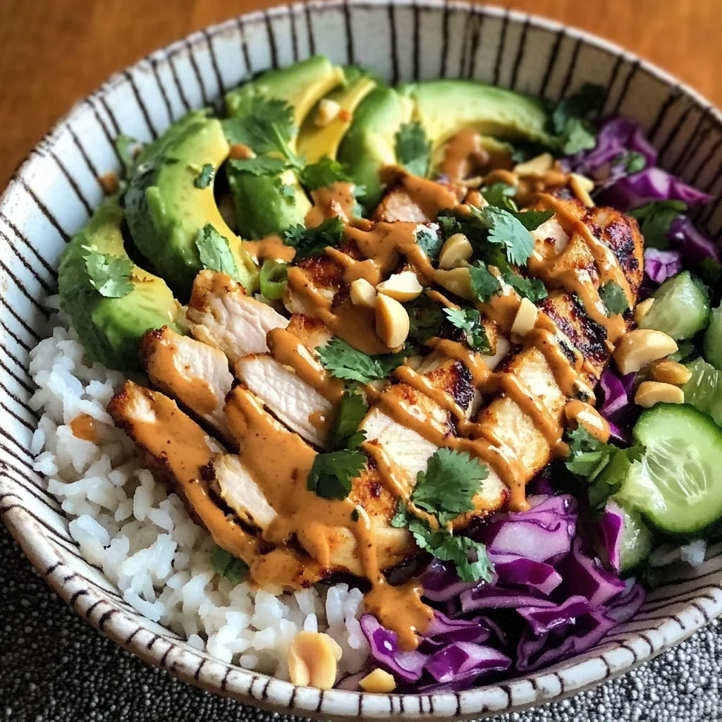 Create a Flavorful Thai Peanut Chicken Buddha Bowl in 30 Minutes!