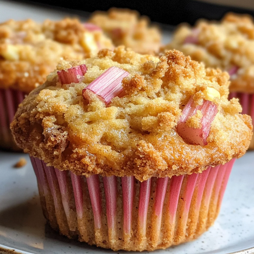 Easy Rhubarb Muffins Recipe – Soft, Homemade, Perfectly Sweet & Tart