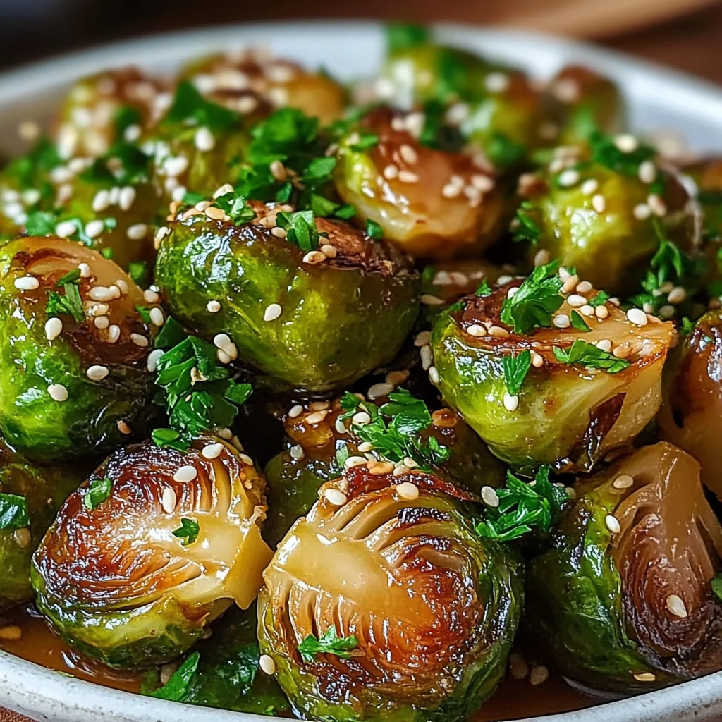 Honey Garlic Brussels Sprouts