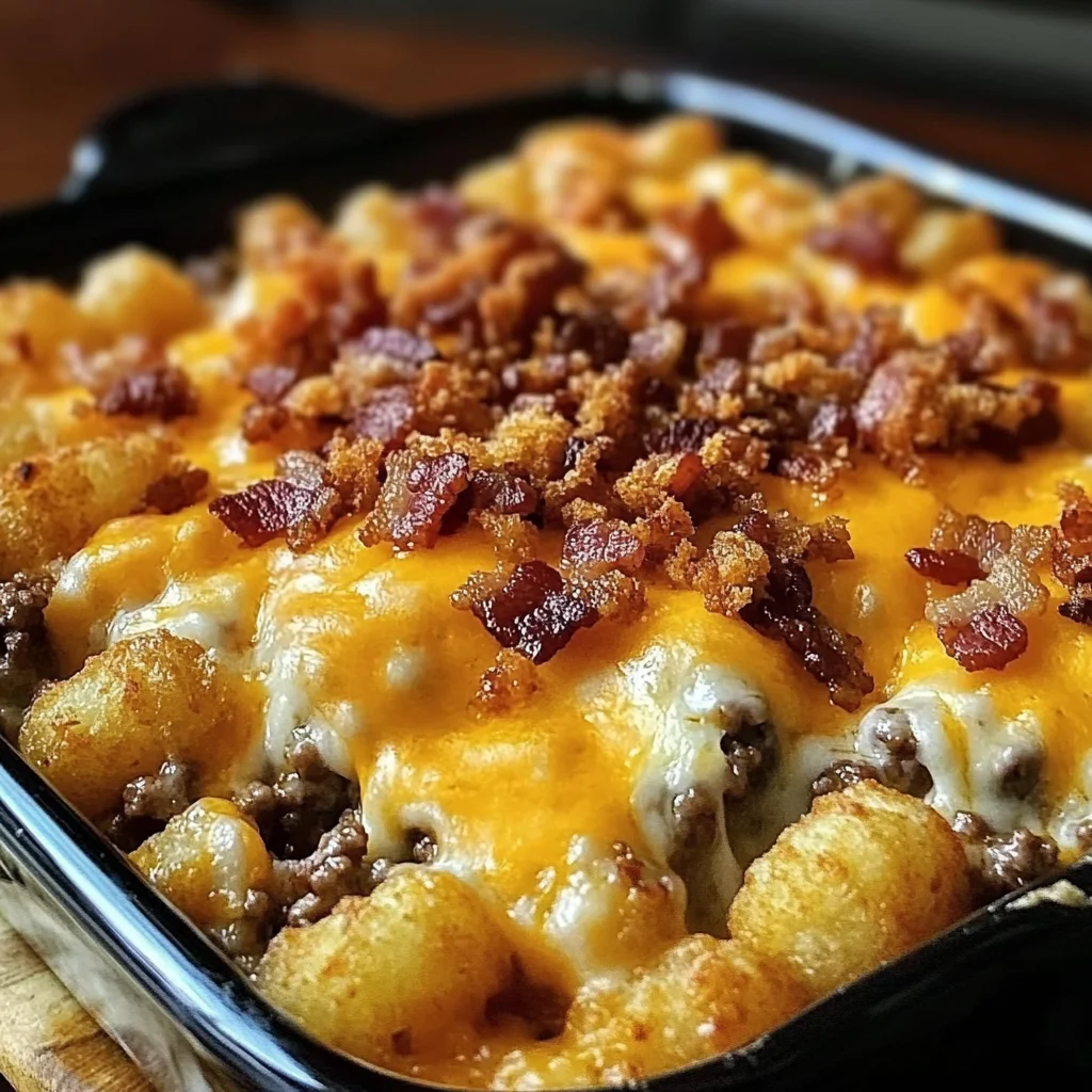 Indulge in the Ultimate Bacon Cheeseburger Tater Tot Casserole Recipe