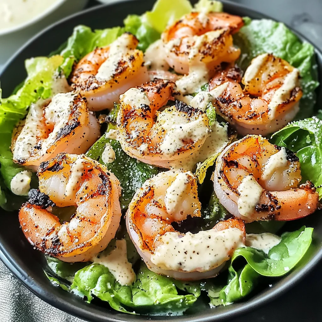 Irresistible Grilled Shrimp Caesar Salad - theamazingfood