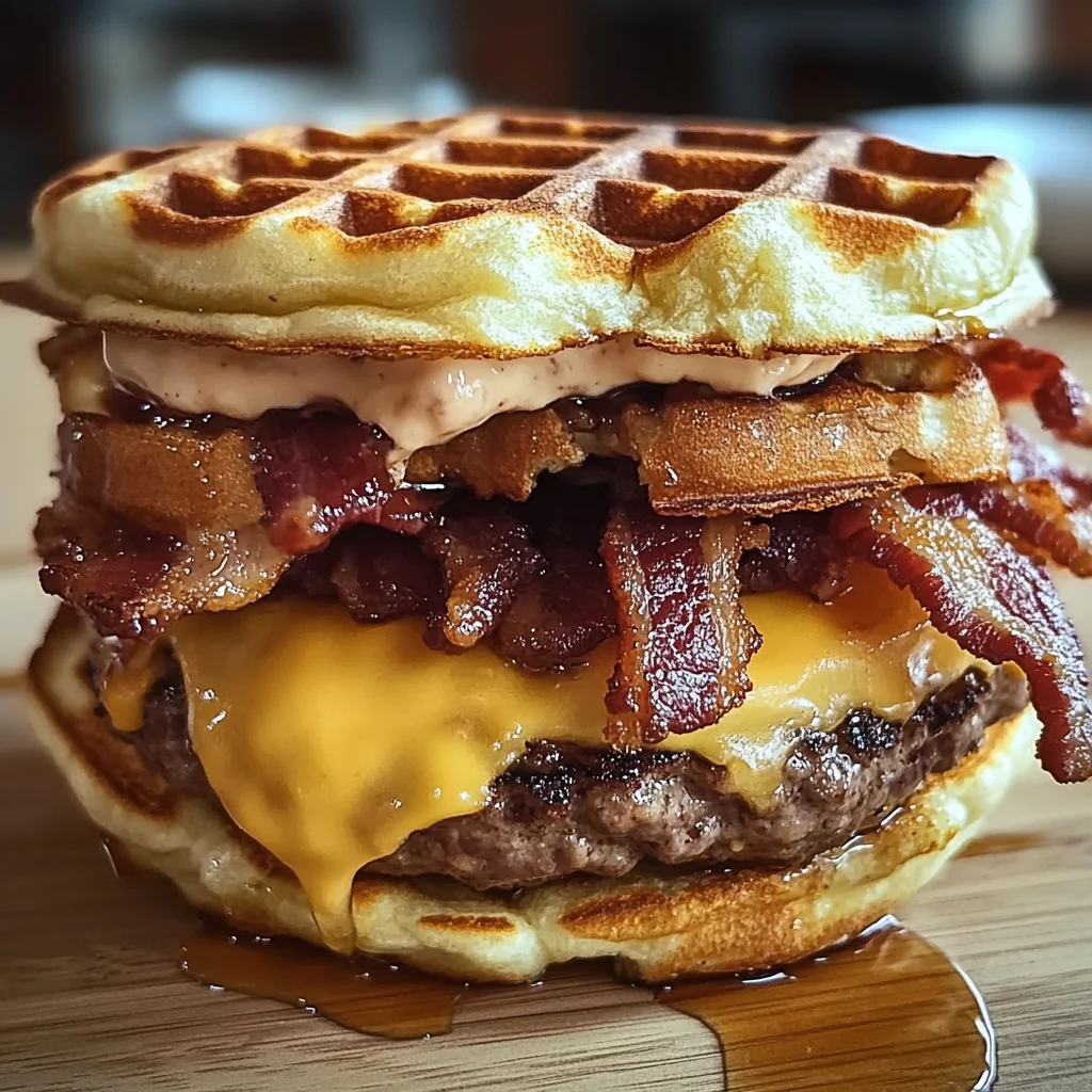 Maple Bacon Waffle Burger