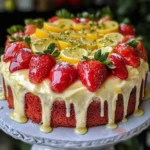 Perfect Strawberry Lemon Drip Cake Recipe with Easy Mascarpone Frosting