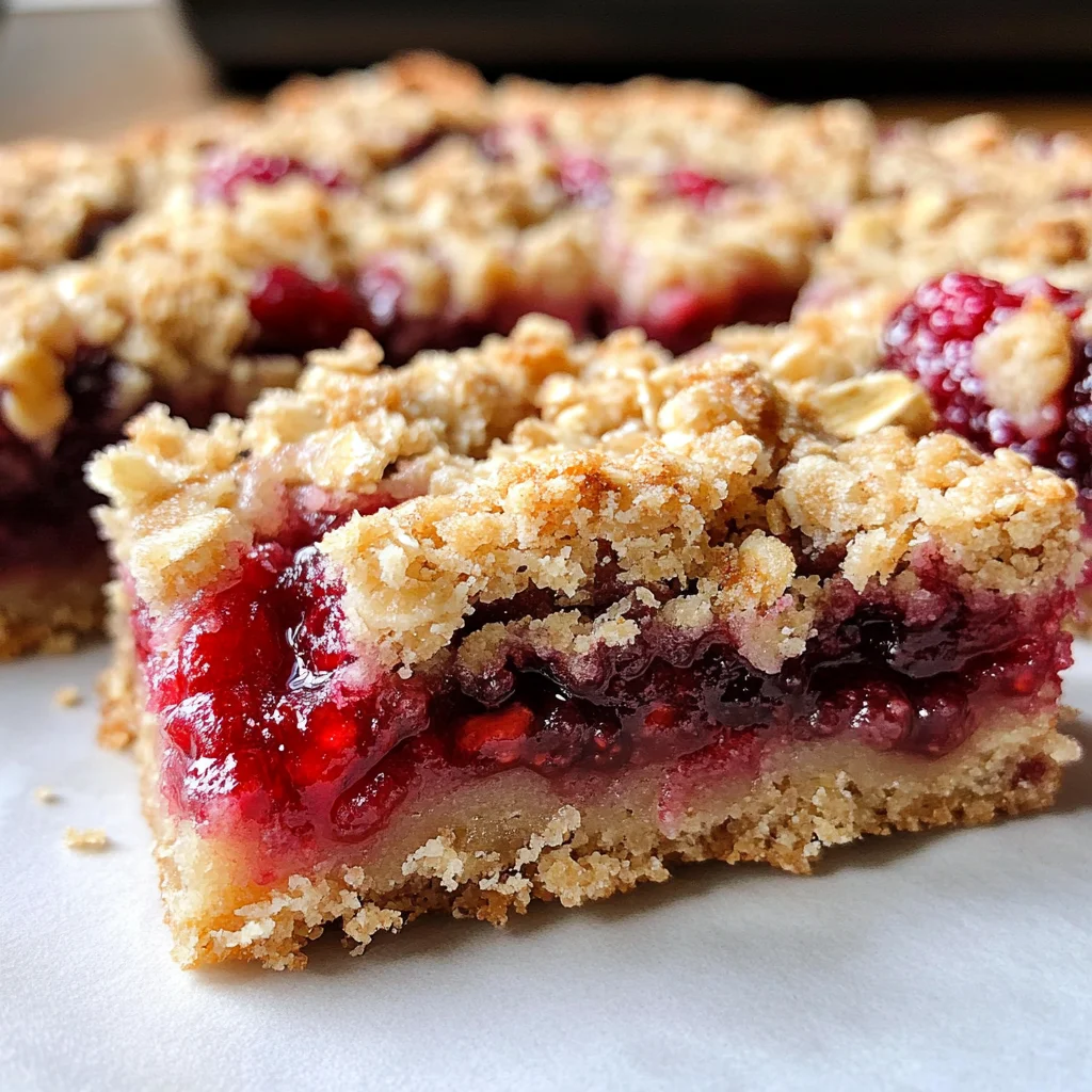Raspberry Oatmeal Crumble Bars